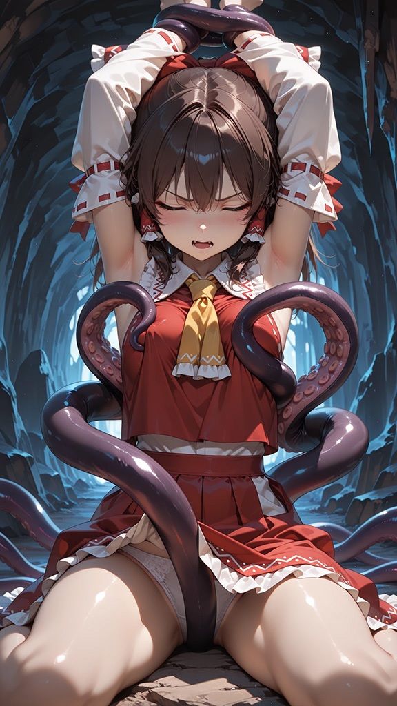 東方触手絵巻〜博麗霊夢編〜 - サンプル画像 1
