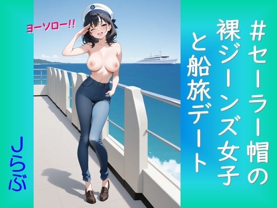 ★SEX有★【裸ジーンズ女子11】セーラー帽の裸ジーンズ女子と船旅デート