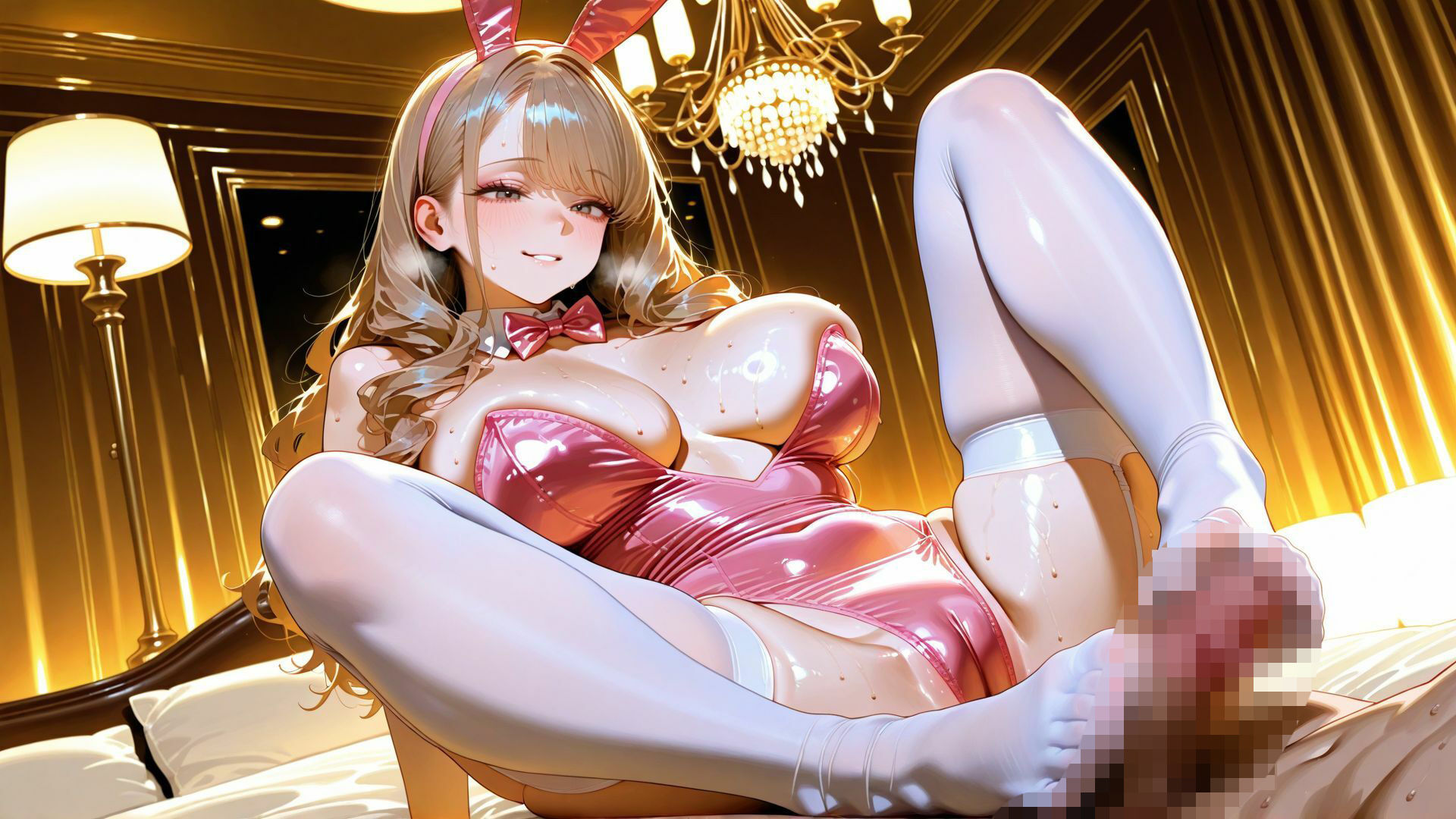 【4K】爆乳JKにバニーガールのコスプレさせて濃厚中出しセックス - サンプル画像 2