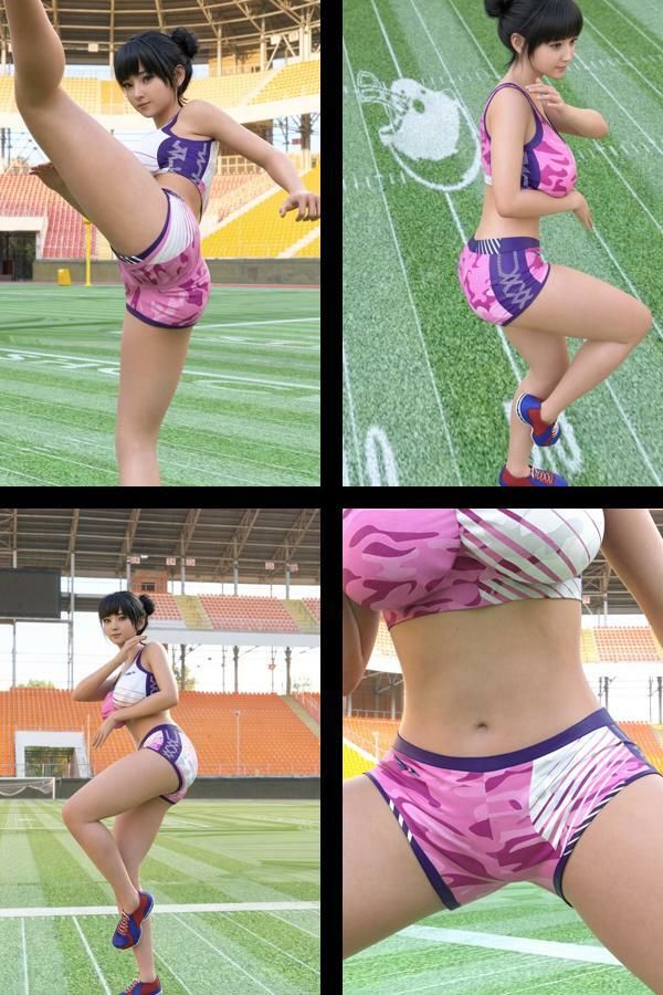 【▲100】大学生グラビアアイドル 一ノ瀬 廻里の陸上コス風写真集 Real_01 - サンプル画像 1