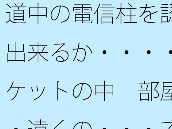 道中の電信柱を認識出来るか・・・・ポケットの中  部屋・・遠くの・・・で木箱の壁は
