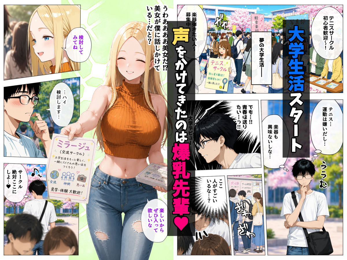 ヤリマンギャル3人組と王様ゲーム！？ 陰キャの僕がお持ち帰りされて朝まで連続中出し搾り取られた話 - サンプル画像 1