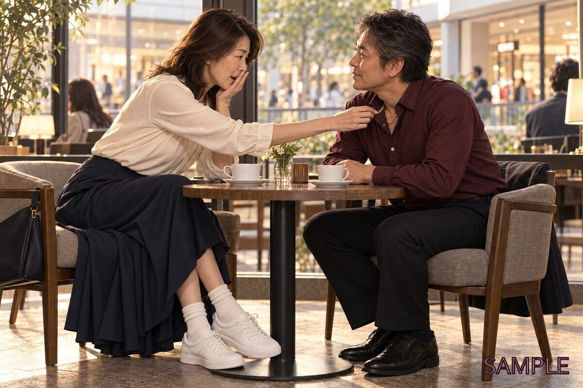 二十七年ぶりに再会した人妻は、白い靴下を履いていた - サンプル画像 2